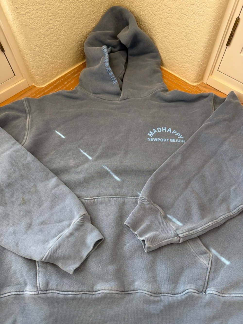 *SOLD* NWT Madhappy Newport Beach Slate Blue Midweight Hoodie - Picture 3 of 13